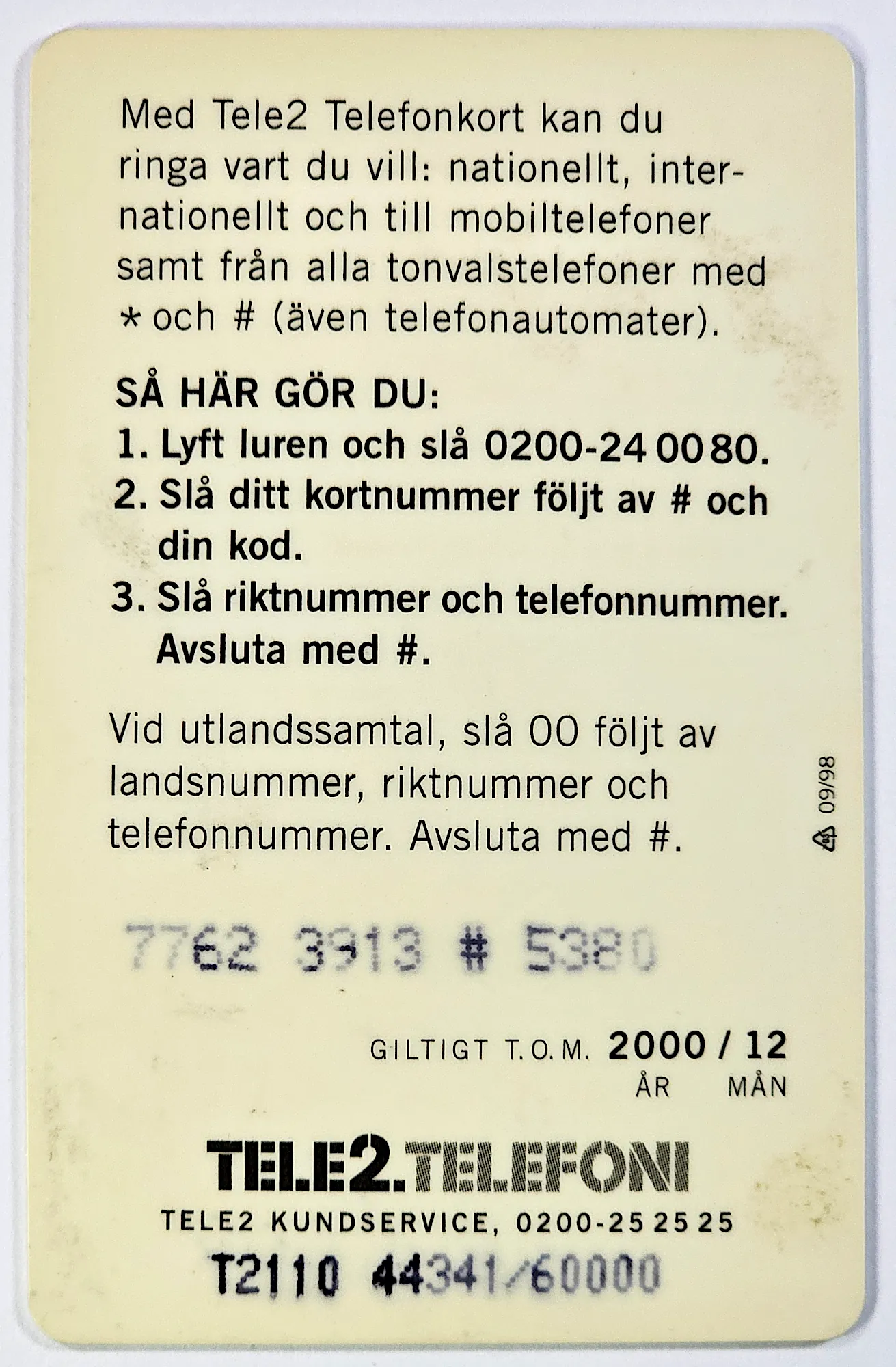 Karta telefoniczna, zdjęcie 2 z 2
