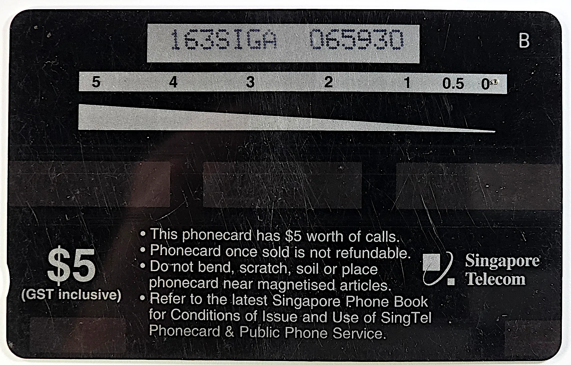 Karta telefoniczna SingTel - kalendarz 1999, zdjęcie 2 z 2