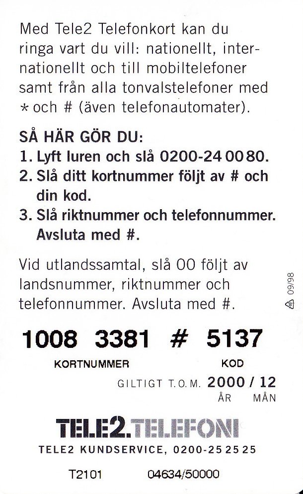 Karta telefoniczna, zdjęcie 2 z 2