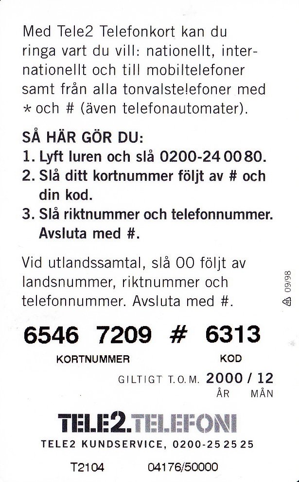 Karta telefoniczna, zdjęcie 2 z 2