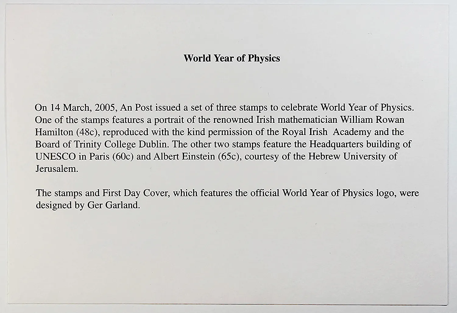 Światowy Rok Fizyki 2005, zdjęcie 3 z 4