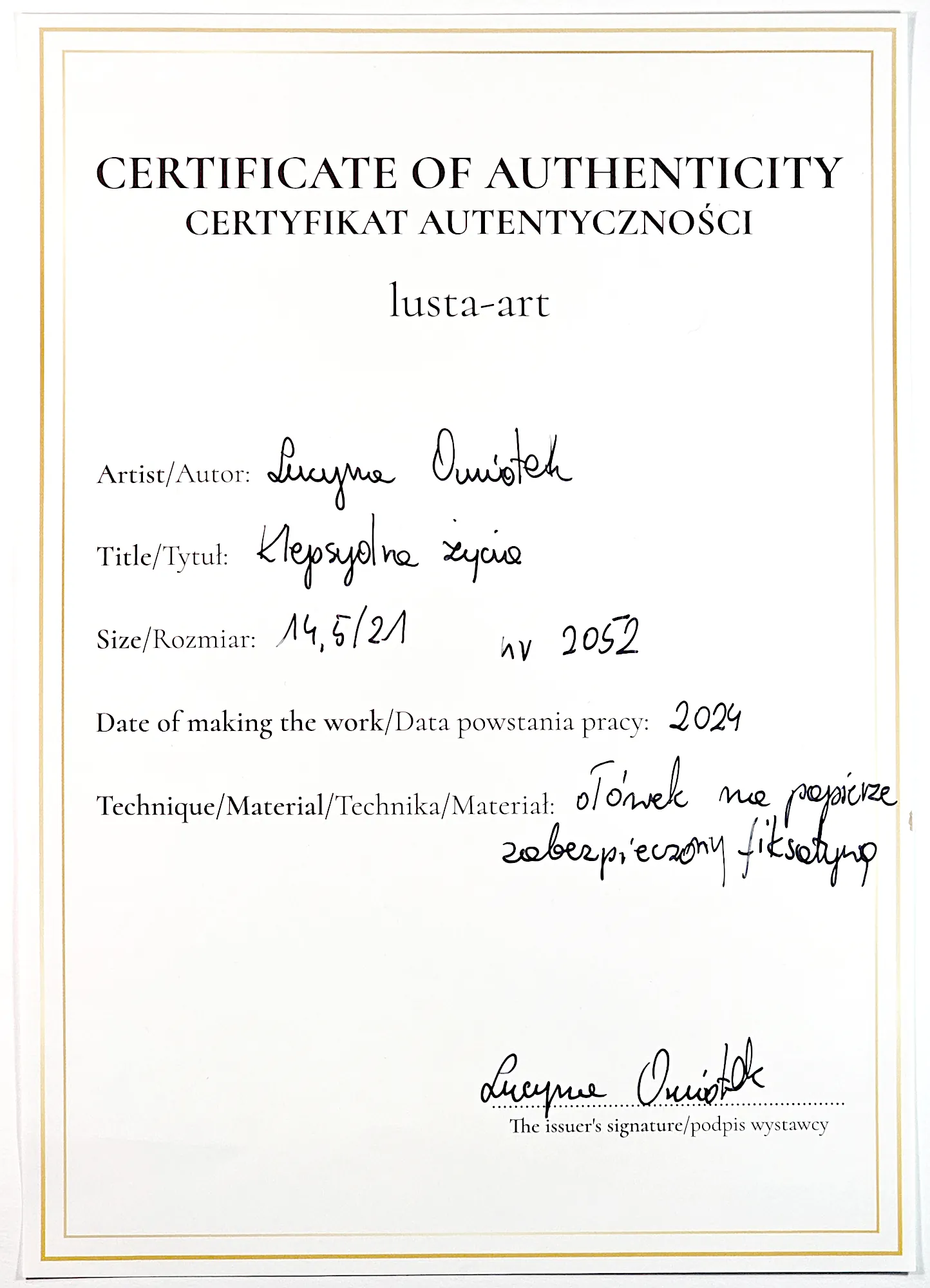 Klepsydra życia, zdjęcie 2 z 2